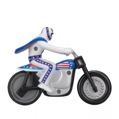MINI Evel Knievel RIP-CORD ssp Racer Daredevil Stunt Cycle Toy Trail Bike w/Ramp