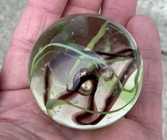 Toe Breaker 50mm (2") COMMANDO Green/Brown Glass Marble