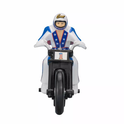 MINI Evel Knievel RIP-CORD ssp Racer Daredevil Stunt Cycle Toy Trail Bike w/Ramp