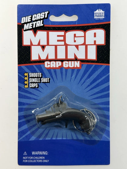 (lot of 6) MEGA MINI Cap Gun KeyChain Derringer,luger 9mm, 1911 Colt 45 Die-cast