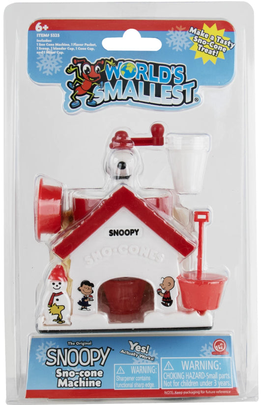 World's Smallest Snoopy SNO-CONE MAKER Peanuts Toy Snow Shaved Ice