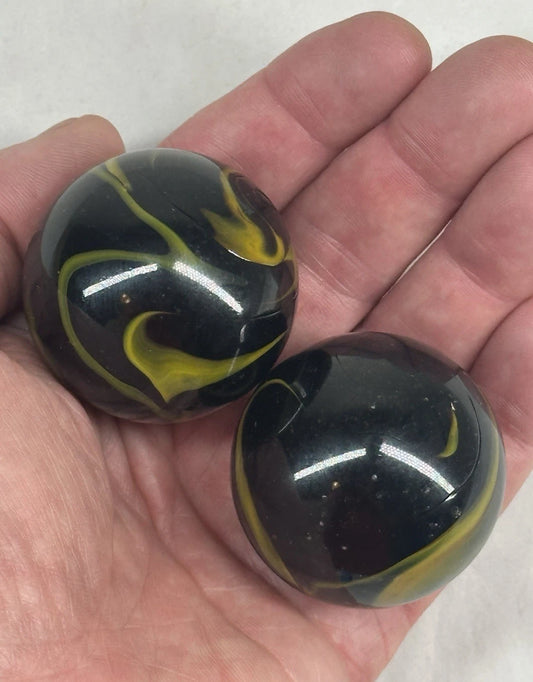 2 MAMMOTH 42mm POISON DART FROG Glass Marbles
