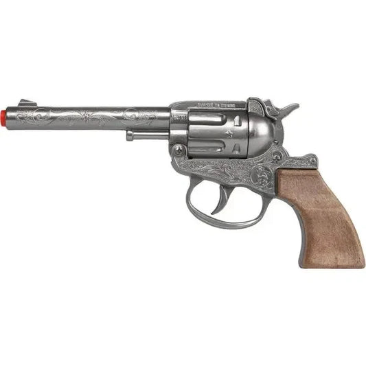 COWBOY Roll Caps DIE-CAST METAL Six-Shooter Pistol Gun Capgun TOY Gonher Spain