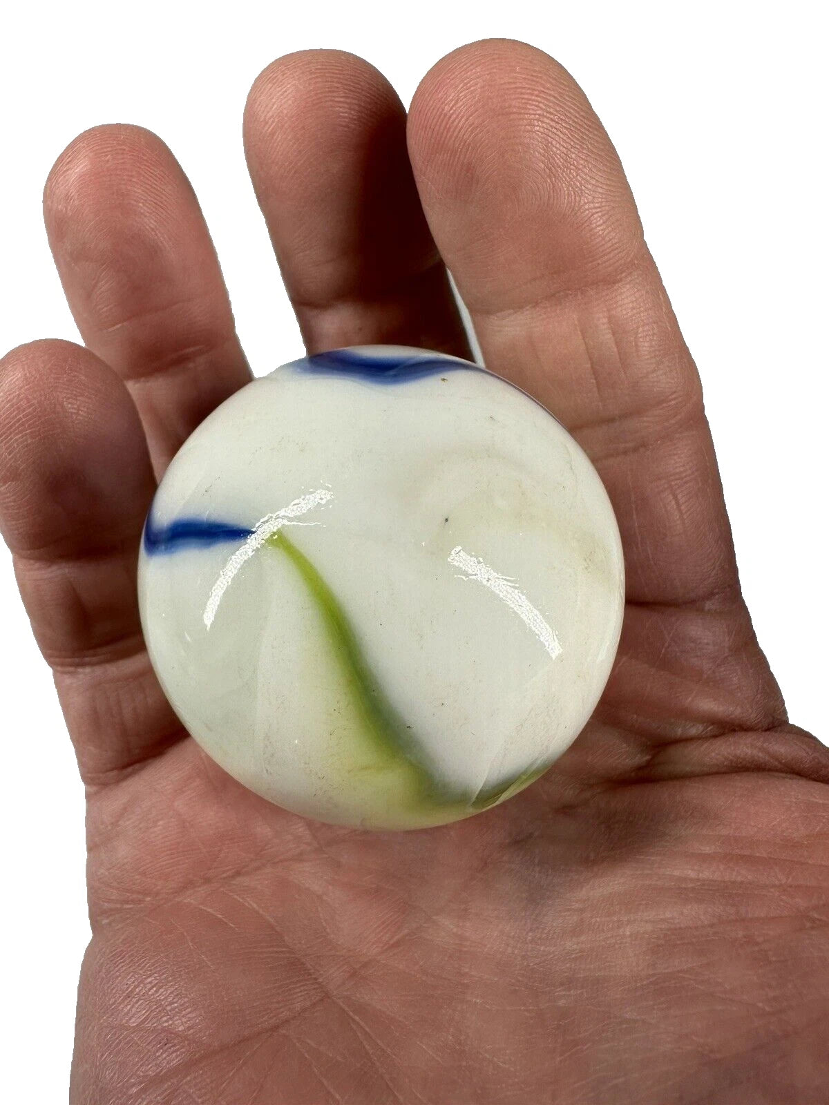 Toe Breaker 50mm (2")  GLORY Green/Blue/Red Swirl Glass Marble