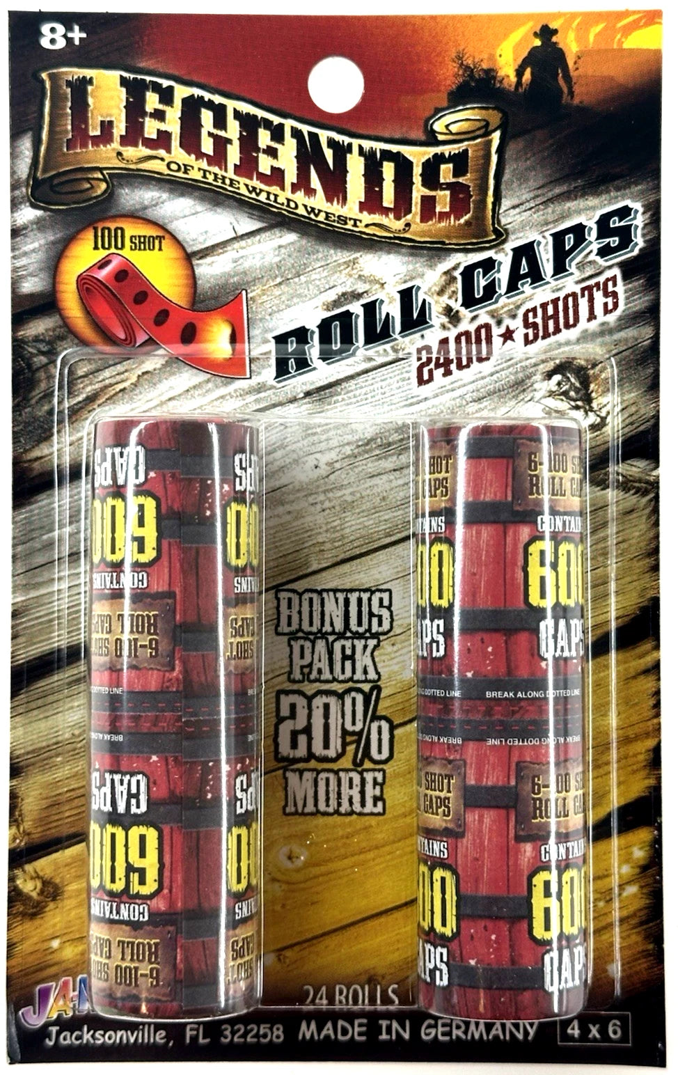(4 Packs) LEGENDS Paper Roll Caps - 9600 Total Shots