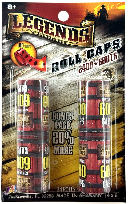 (4 Packs) LEGENDS Paper Roll Caps - 9600 Total Shots