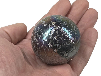 Toe Breaker 50mm (2") SNOWBALL Glitter Confetti Glass Marble