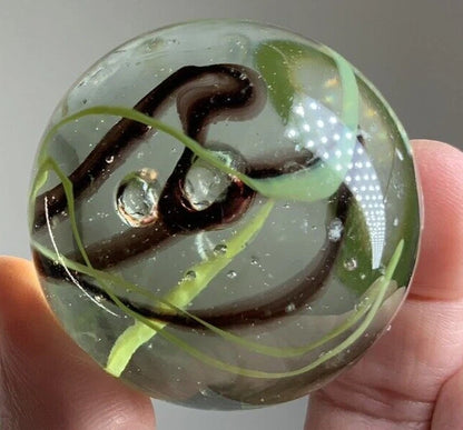 Toe Breaker 50mm (2") COMMANDO Green/Brown Glass Marble