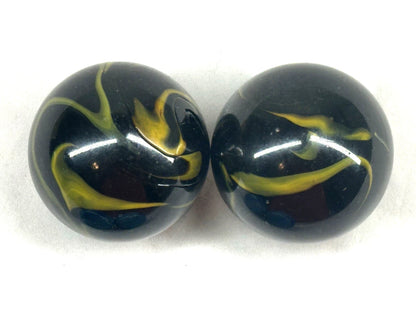 2 MAMMOTH 42mm POISON DART FROG Glass Marbles