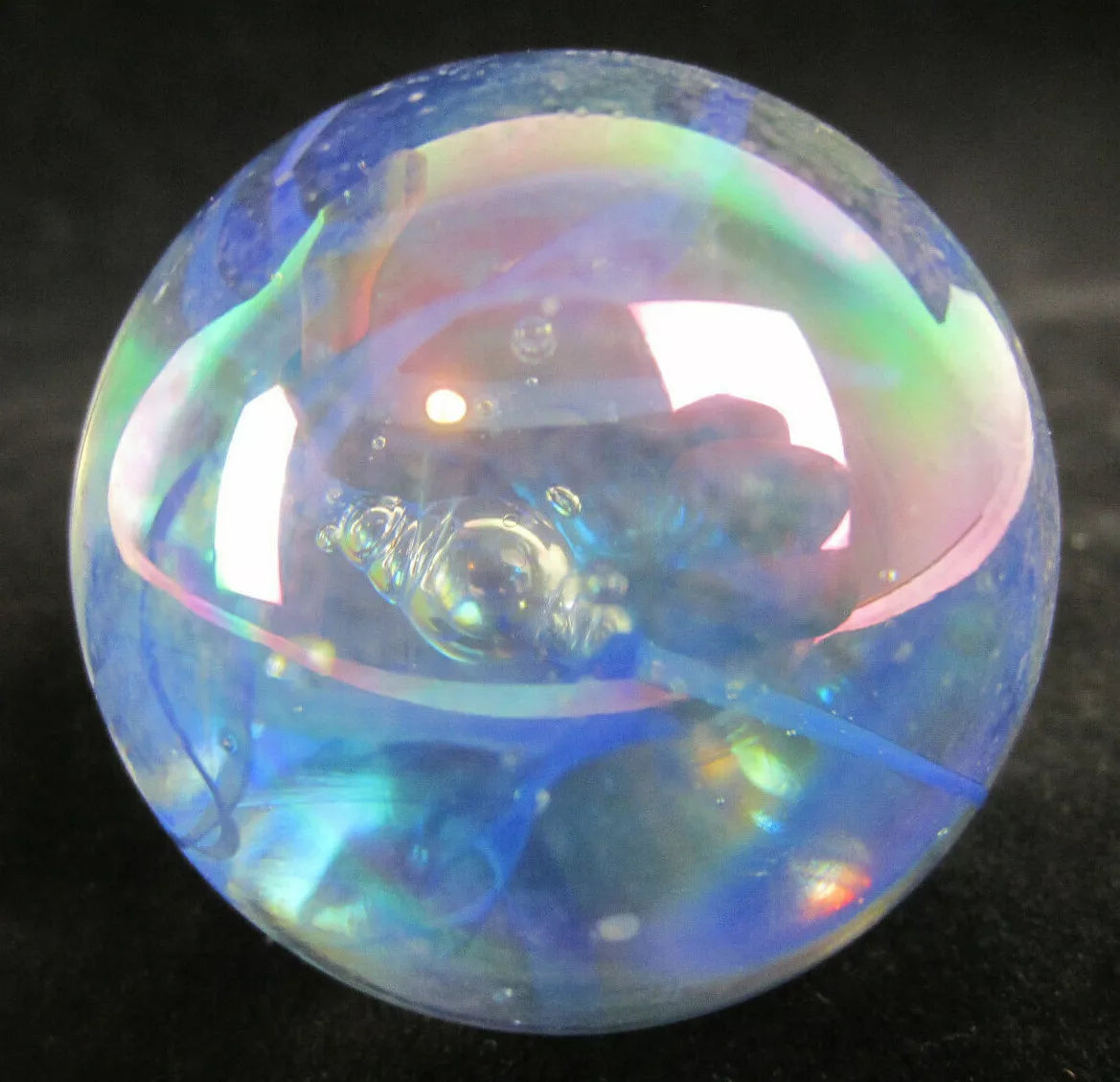 Toe Breaker 50mm (2") BLUE SPAGHETTI Glass Marble