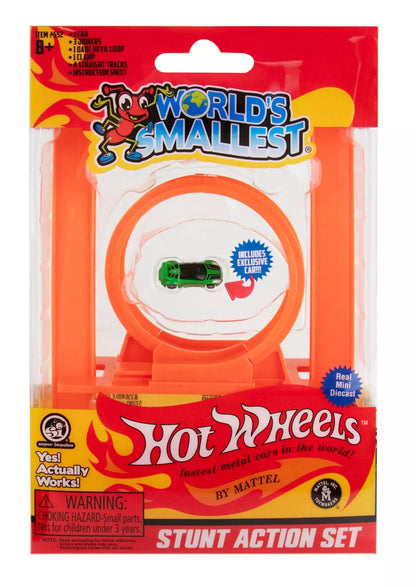 World's Smallest Hot Wheels STUNT ACTION Loop Race Track/Car Set