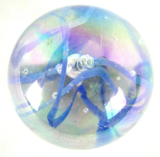 Toe Breaker 50mm (2") BLUE SPAGHETTI Glass Marble