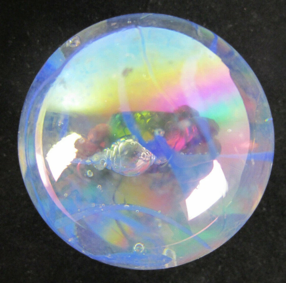 Toe Breaker 50mm (2") BLUE SPAGHETTI Glass Marble