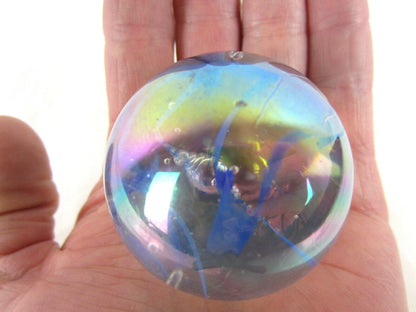Toe Breaker 50mm (2") BLUE SPAGHETTI Glass Marble