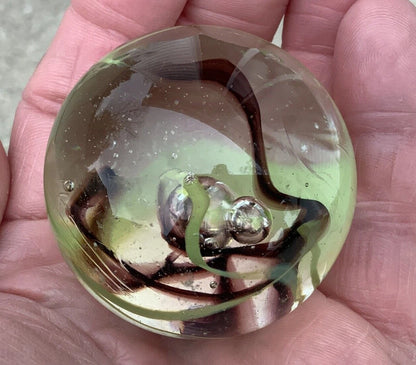 Toe Breaker 50mm (2") COMMANDO Green/Brown Glass Marble