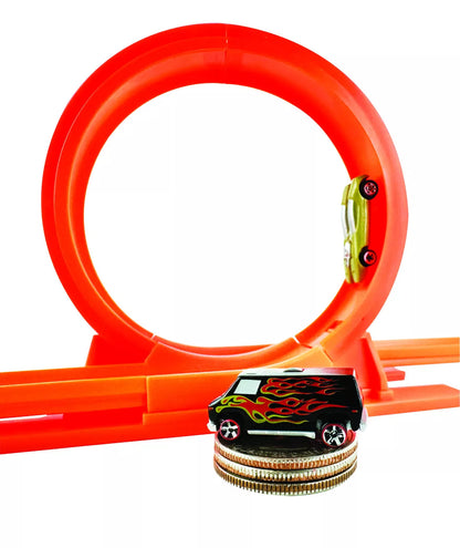 World's Smallest Hot Wheels STUNT ACTION Loop Race Track/Car Set