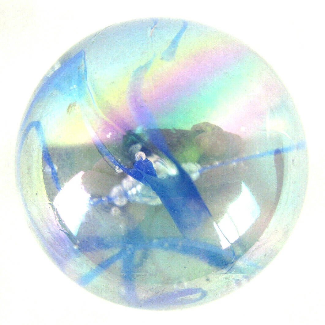 Toe Breaker 50mm (2") BLUE SPAGHETTI Glass Marble