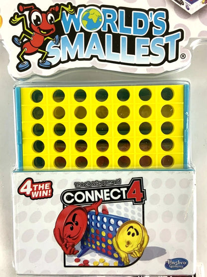 World's Smallest CONNECT 4 Checkers Board Game Toy Doll House Miniature