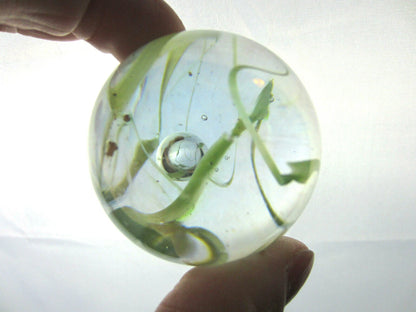 Toe Breaker 50mm (2") GREEN SPAGHETTI Glass Marble