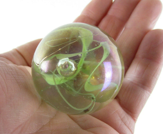 Toe Breaker 50mm (2") GREEN SPAGHETTI Glass Marble