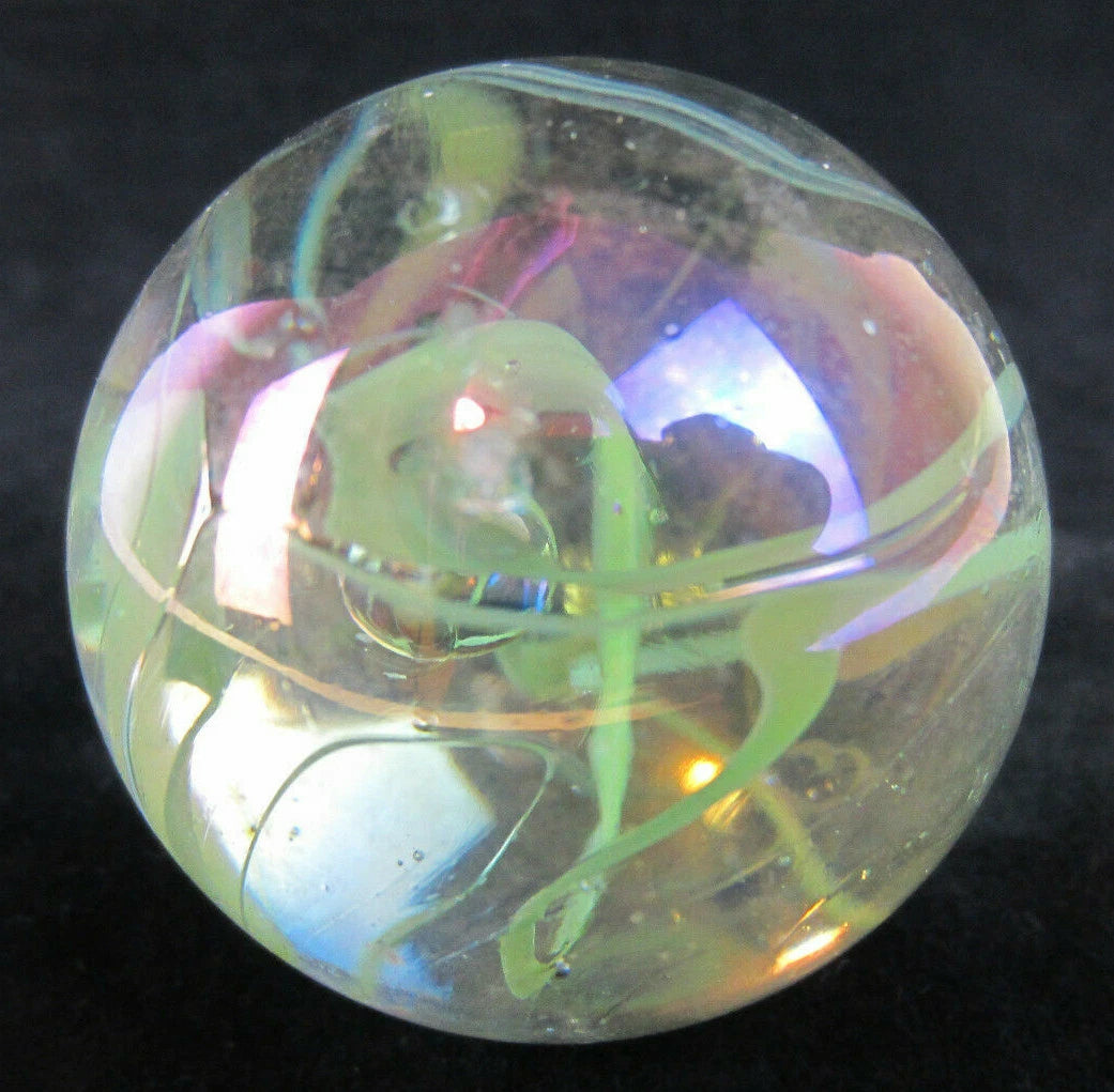 Toe Breaker 50mm (2") GREEN SPAGHETTI Glass Marble