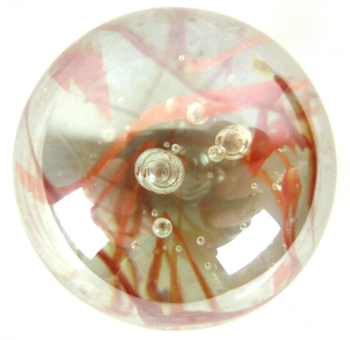 Toe Breaker 50mm (2") RED SPAGHETTI Glass Marble