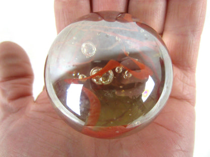 Toe Breaker 50mm (2") RED SPAGHETTI Glass Marble