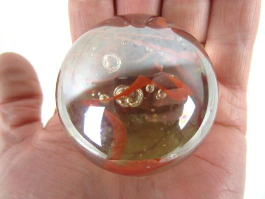 Toe Breaker 50mm (2") RED SPAGHETTI Glass Marble