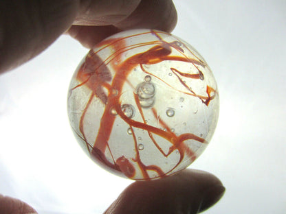 Toe Breaker 50mm (2") RED SPAGHETTI Glass Marble