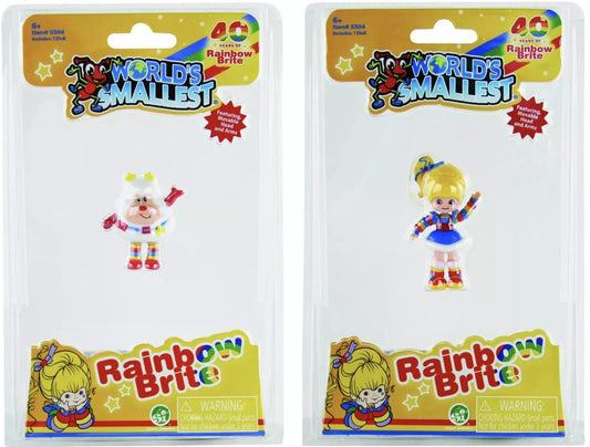 (Set of 2) World's Smallest Rainbow Brite & Twink Doll 2.5" Mini Figure Hallmark
