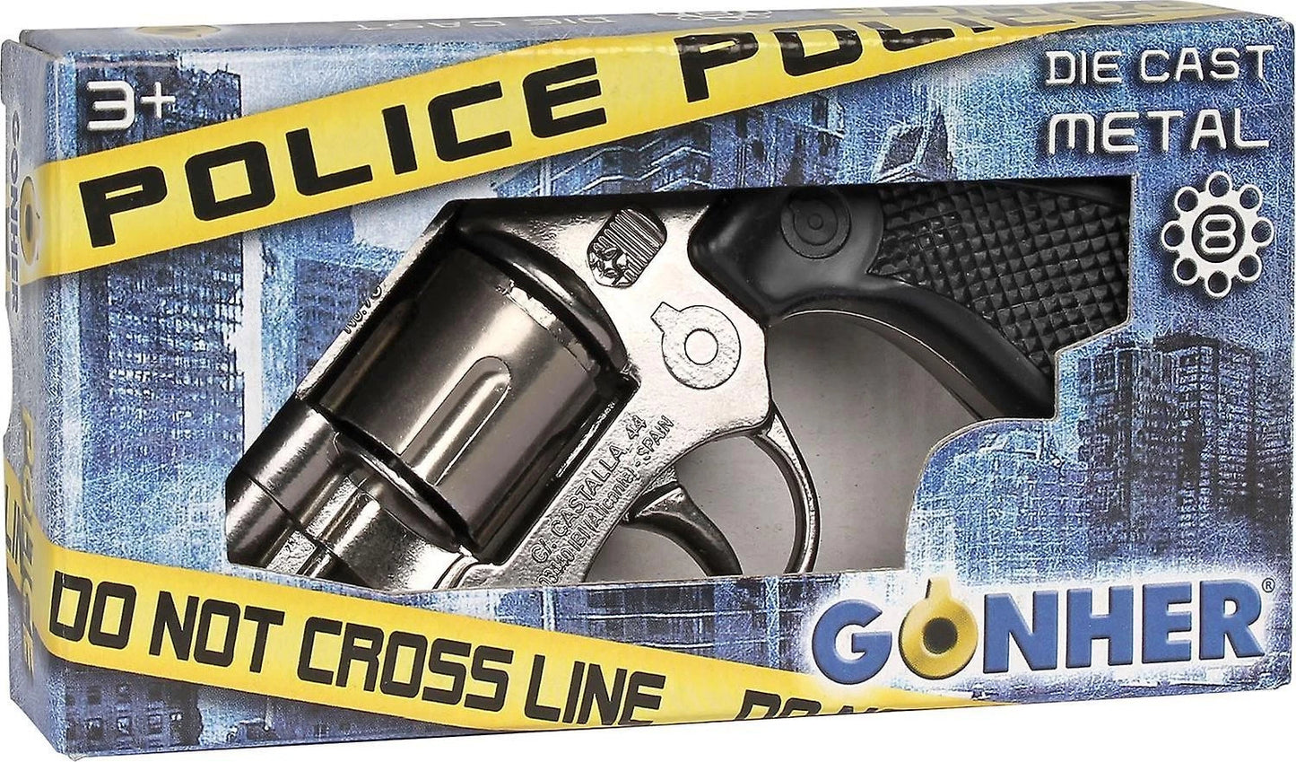 TOY 38 POLICE REVOLVER Diecast Metal Cap Pistol Gun Capgun Detective Spain