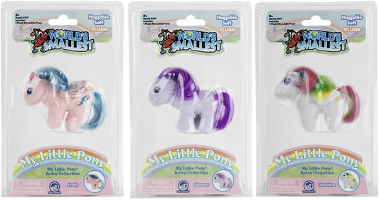 (3) World's Smallest MY LITTLE PONY Plush MLP Retro Starshine, Firefly, Blossom