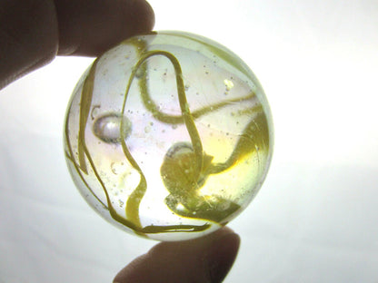 Toe Breaker 50mm (2") YELLOW SPAGHETTI Glass Marble