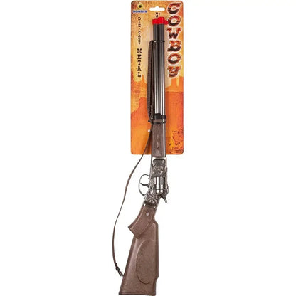 TOY Rifle Revolver Metal Cap Gun 8-Shot Capgun Gonher Spain 24"