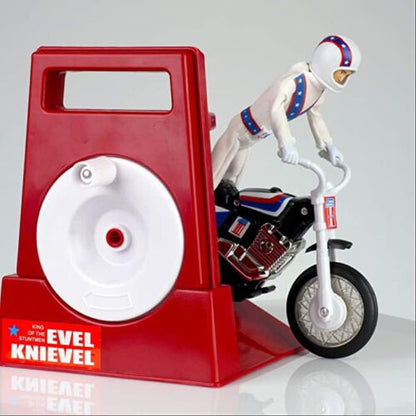 Evel Knievel Stunt Cycle Toy-Wind Up Energizer Launcher