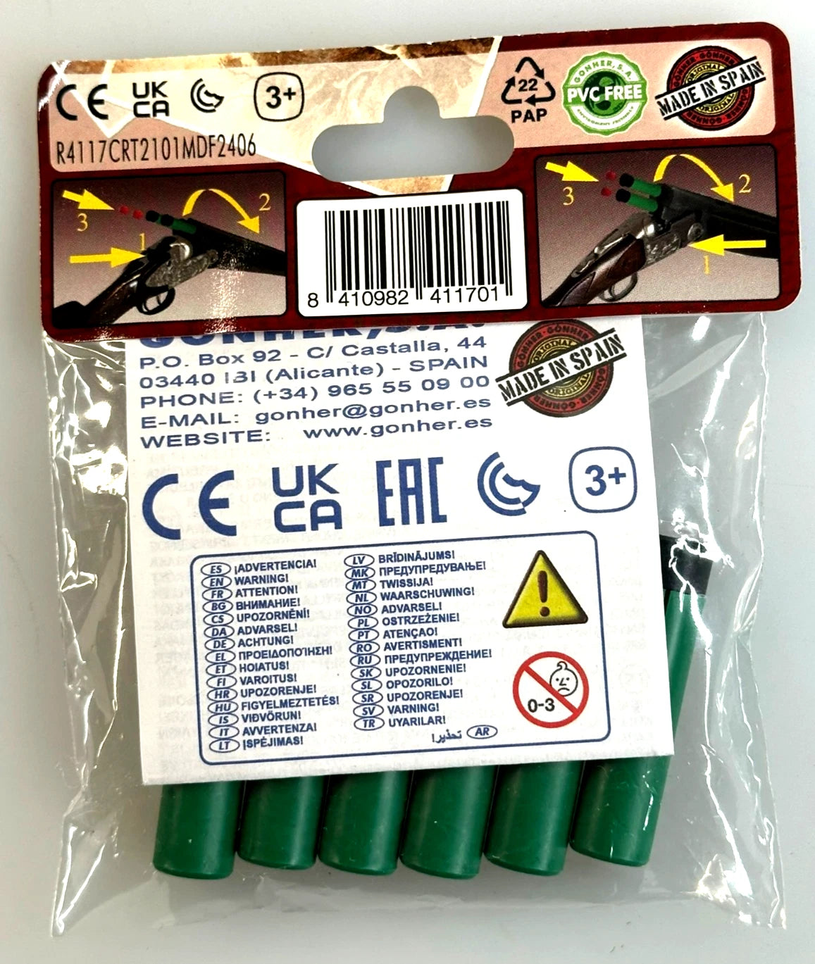 MINIATURE Shotgun Shells for Gohner Double Barrel & Over Under TOY Guns