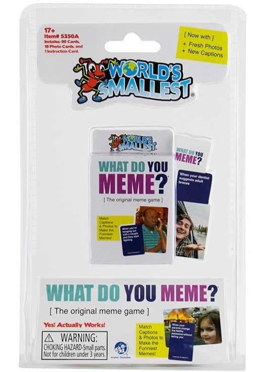 World's Smallest ADULT Edition - WHAT DO YOU MEME? Card Game Pocket Size