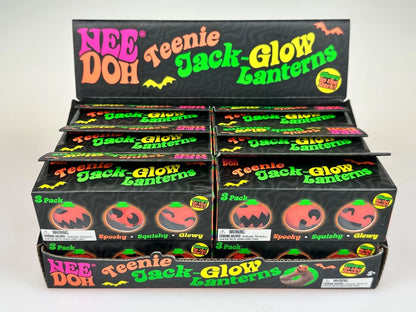 3-PACK-NeeDoh TEENIE Jack-Glow-Lantern Glow-in-the-Dark Squishy Squeeze Toy