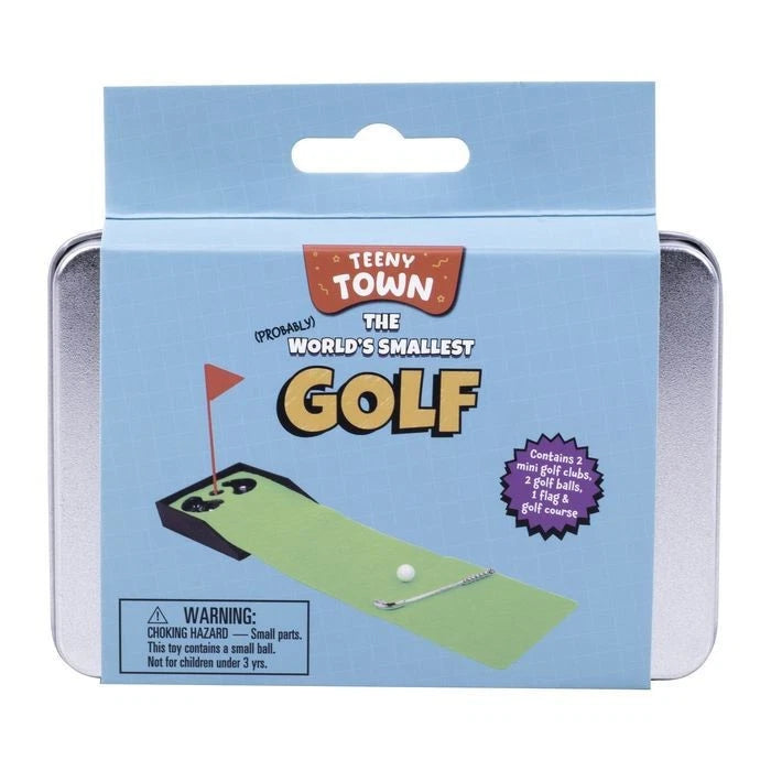 Teeny Town Smallest GOLF Putt Putting Green Game Desk World Toy