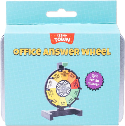 Teeny Town Smallest OFFICE ANSWER WHEEL Magic World Ball 8 Question Desk Toy