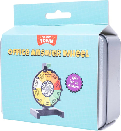 Teeny Town Smallest OFFICE ANSWER WHEEL Magic World Ball 8 Question Desk Toy