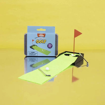 Teeny Town Smallest GOLF Putt Putting Green Game Desk World Toy