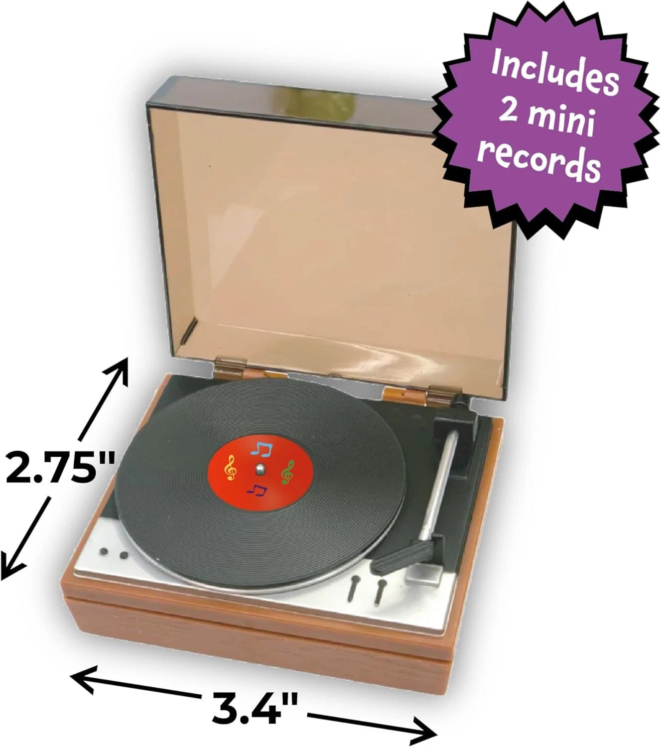 Teeny Town Smallest TURNTABLE Toy Record Player Mini World Music