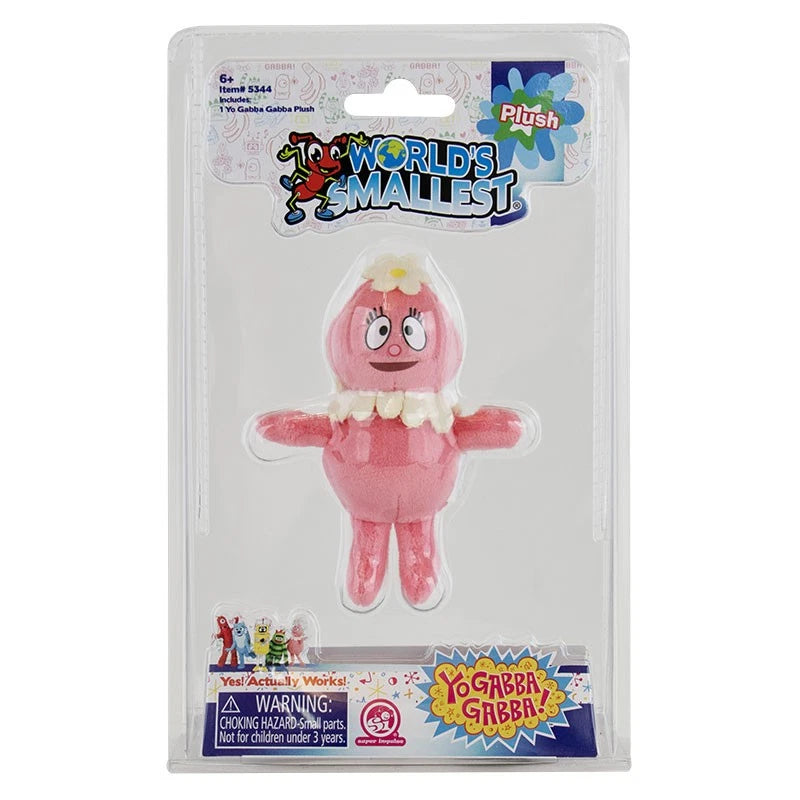 (SET 2) World's Smallest PLUSH Backpack Clip Yo Gabba ! Foofa Brobee Toy