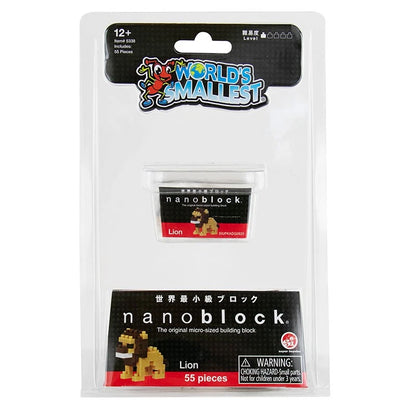 (1 pack) World's Smallest NANO BLOCK Panda, Lion, Parakeet Construction Toy Random