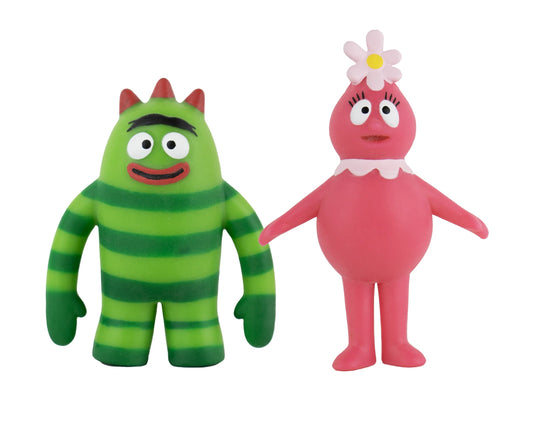 (Set of 2) World's Smallest STRETCHIES YO GABBA! Squish Fidget Foofa Brobee Toy