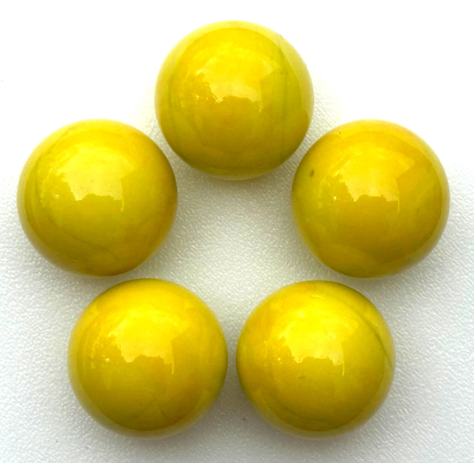 YELLOW Glass Marbles 25mm (1 inch) SHOOTER Taw Lot