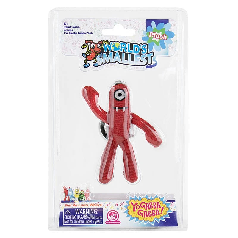 (SET 5) World's Smallest PLUSH Backpack Clip Yo Gabba ! Foofa Brobee Toy