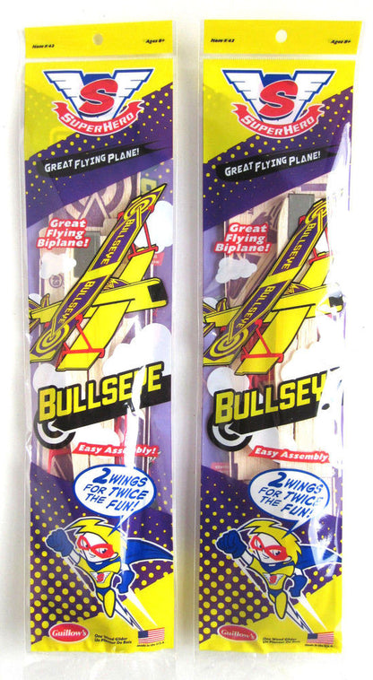2pc Guillow's Sopwith Camel Balsa Wood Bi-Planes