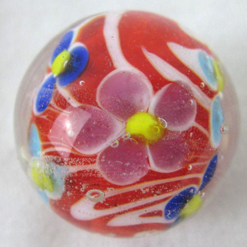 DAHLIA Handmade Art Glass Collector Marble~22mm